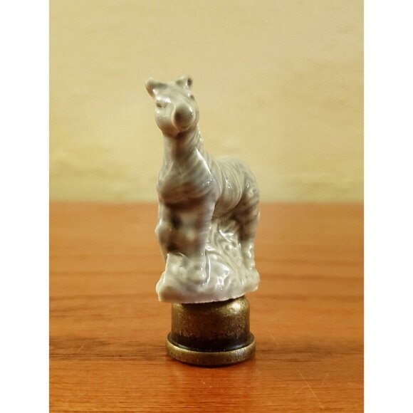 African Zebra Lamp Finial Shade Topper Ceramic Wade England Vintage - Picture 5 of 5